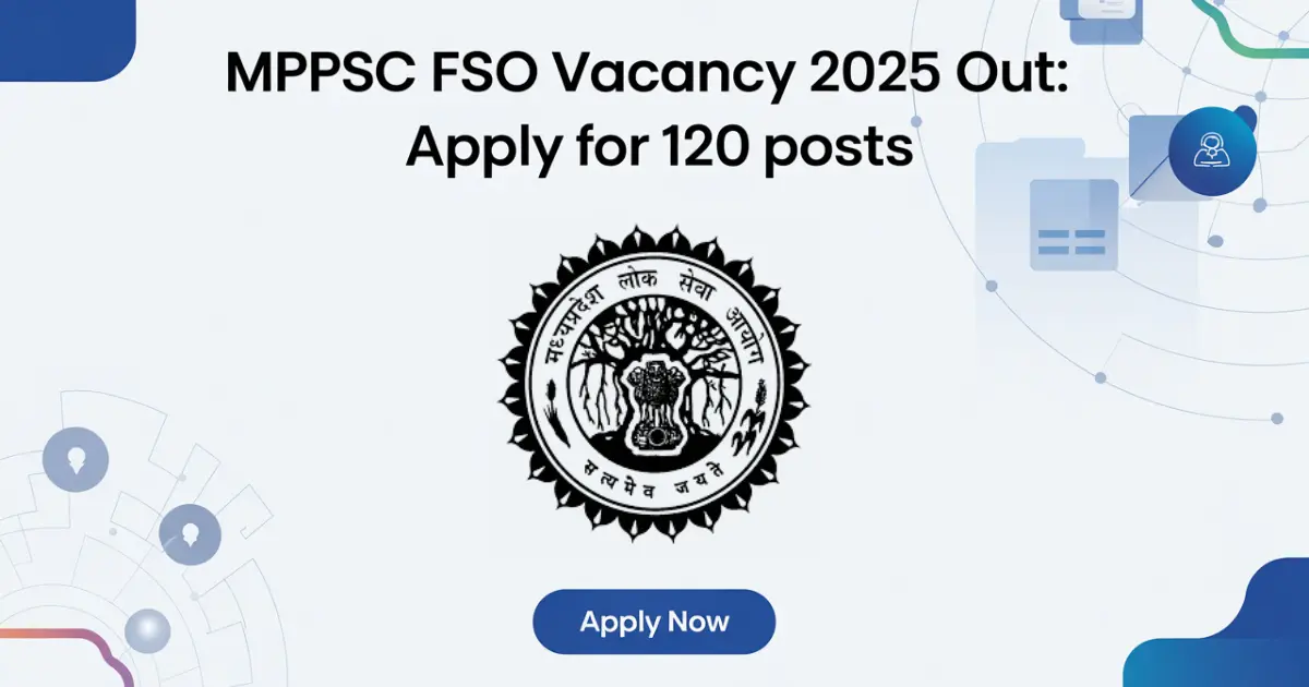 MPPSC FSO Recruitment 2025